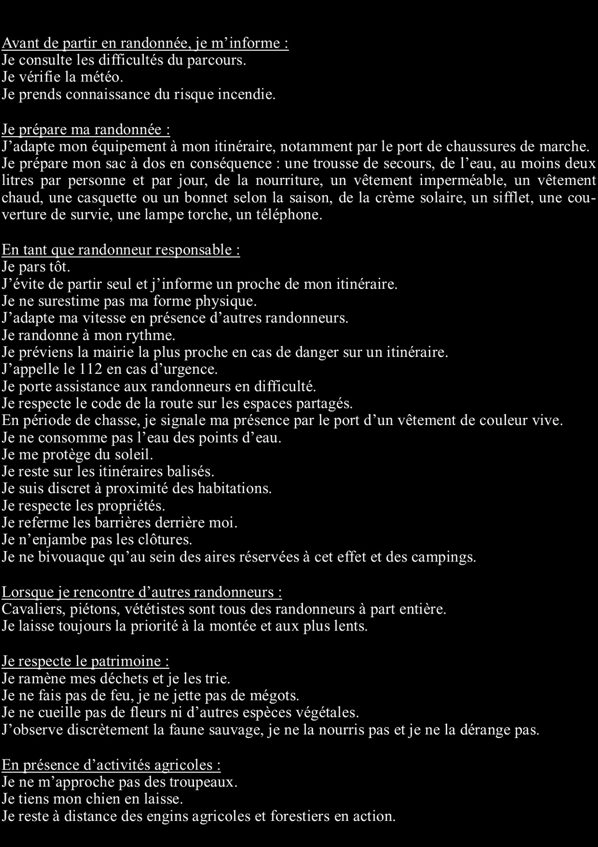 Informations Sécurité