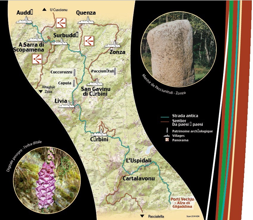 Strada Antica da a muntagna à a piaghja -  Auddé/Porti Vechju